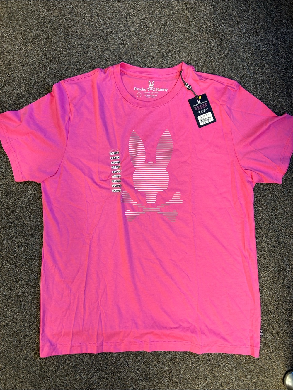 pink Psycho Bunny graphic T-shirt